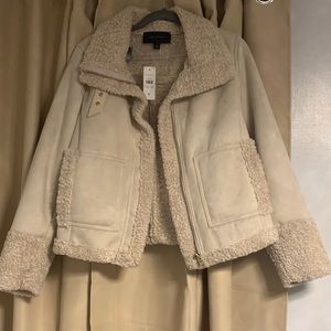 Ann Taylor faux shearling coat